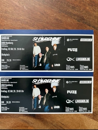Shoreline konzert tickets - shoreline,