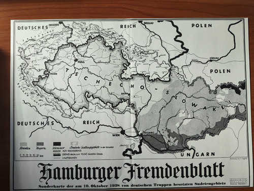 Karte des sudetengebietes - des, 1938