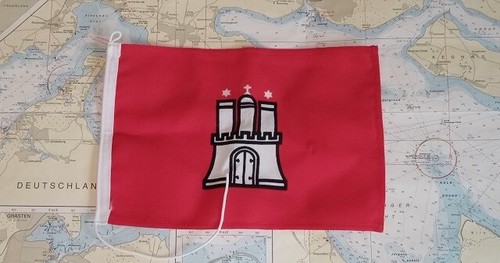 Städteflagge hamburg 20x30 - städteflagge,