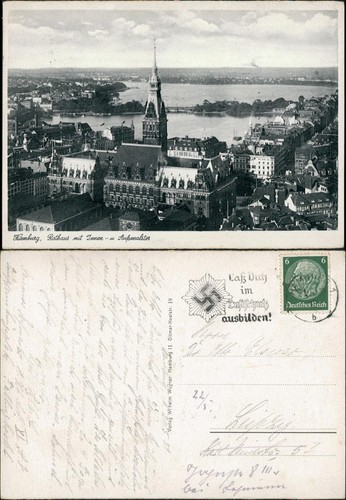 Ansichtskarte hamburg rathaus - hamburg,