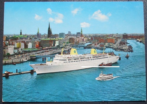 1970 hamburg hafen - ak, schiff