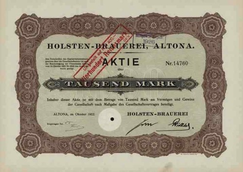 Holsten brauerei 1922 altona - brauerei,