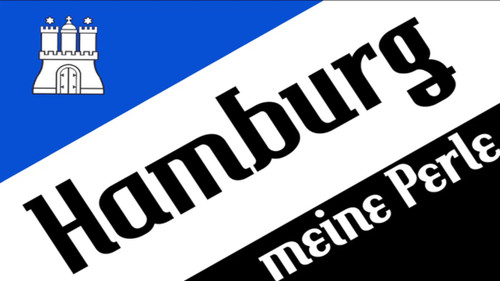Fahne flagge hamburg - fahne, meine