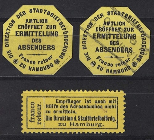 Hamburg verschlussmarke - pp, hamburg,