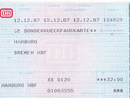 Sonderrückfahrkarte - db,