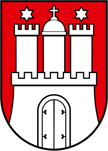 Hamburg wappen aufkleber - hamburg,