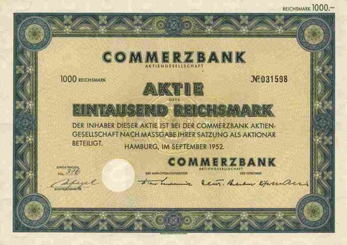 Commerzbank 1952 frankfurt - commerzbank,