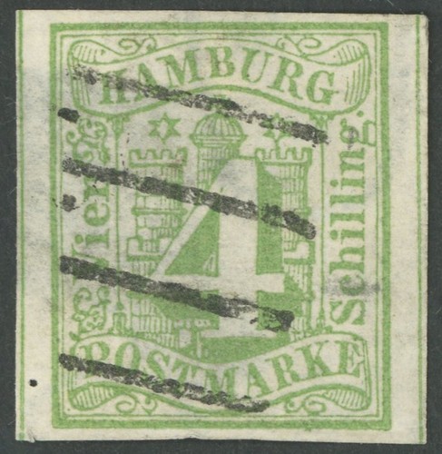 Hamburg 1859 gelbgrün - hamburg, 4