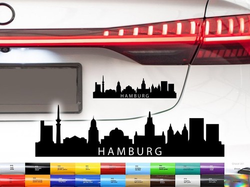 Hamburg skyline sticker - hamburg,