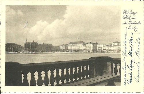 Hamburg blick von der - ak,