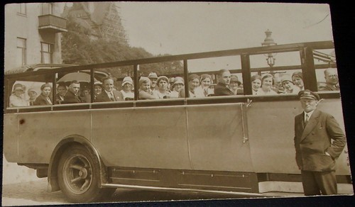 1930 hamburg auto bus - ak, auto-bus