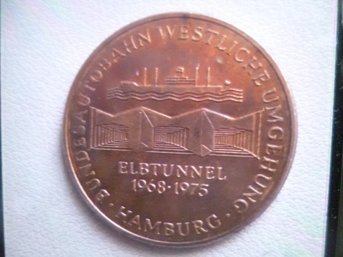 Medaille elbtunnel 1968 1975 - medaille,