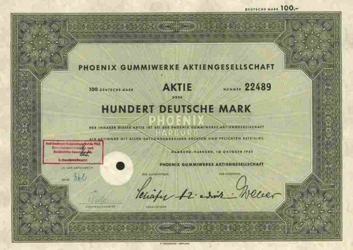 Phoenix gummi 1952 hamburg - gummi,
